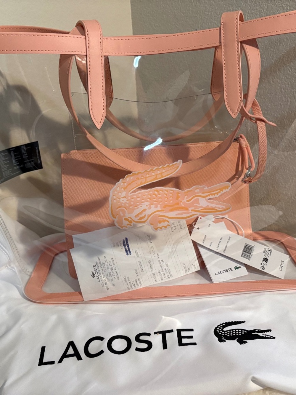 Lacoste Large Reversable Clear Anna Tote